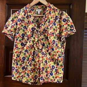 LOFT Vibrant Floral Shirt